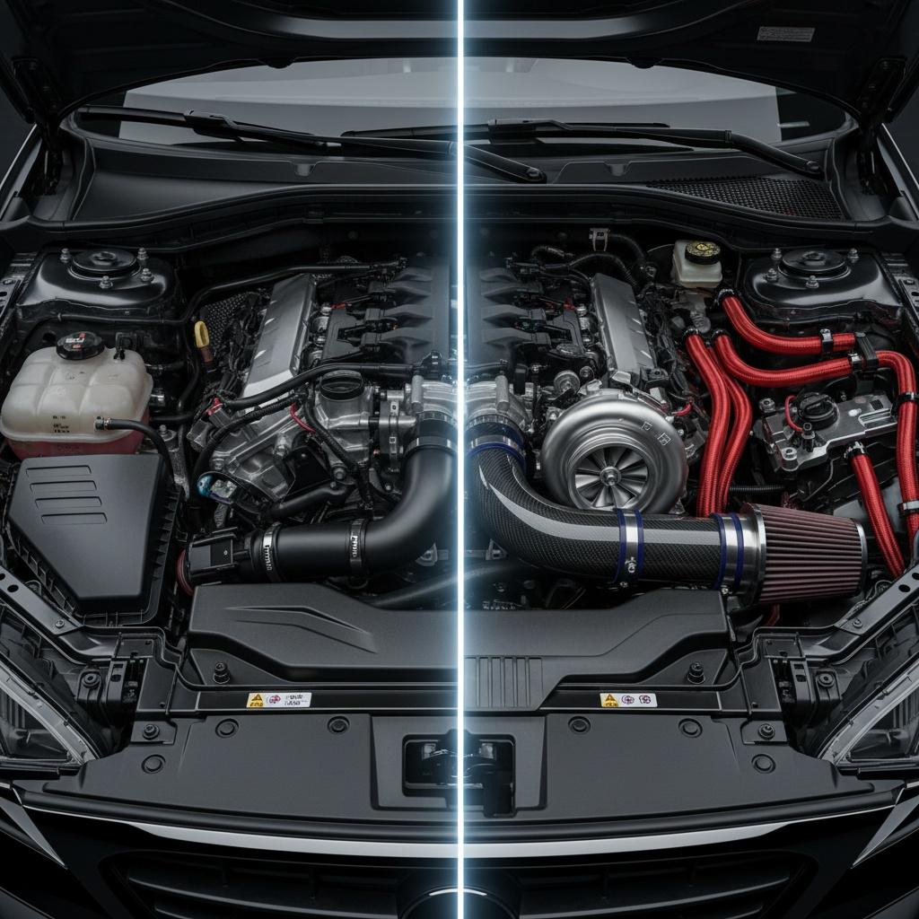 Инфографика, показывающая основные цели чип-тюнинга: увеличение мощности, снижение расхода, улучшение отклика и адаптация под железо